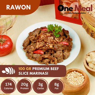 Frozen Meal Pack | Premium Beef Slice Marinasi Rawon - 100gr