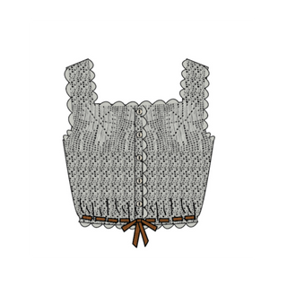 filet crochet camisole. natural