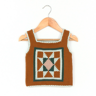 patchwork quilt vest. acorn