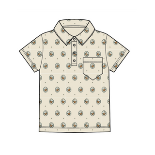 pima polo. cameo floral