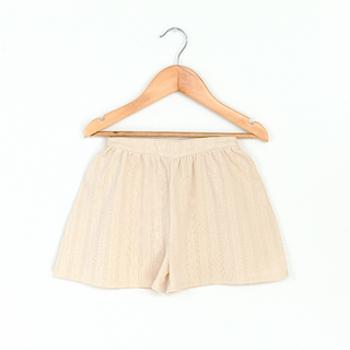 pima flutter shorts. vine pointelle